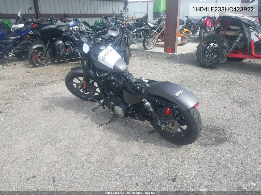 2017 Harley-Davidson Xl883 Iron 883 VIN: 1HD4LE233HC423922 Lot: 42461739