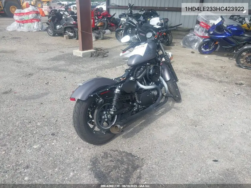 2017 Harley-Davidson Xl883 Iron 883 VIN: 1HD4LE233HC423922 Lot: 42461739