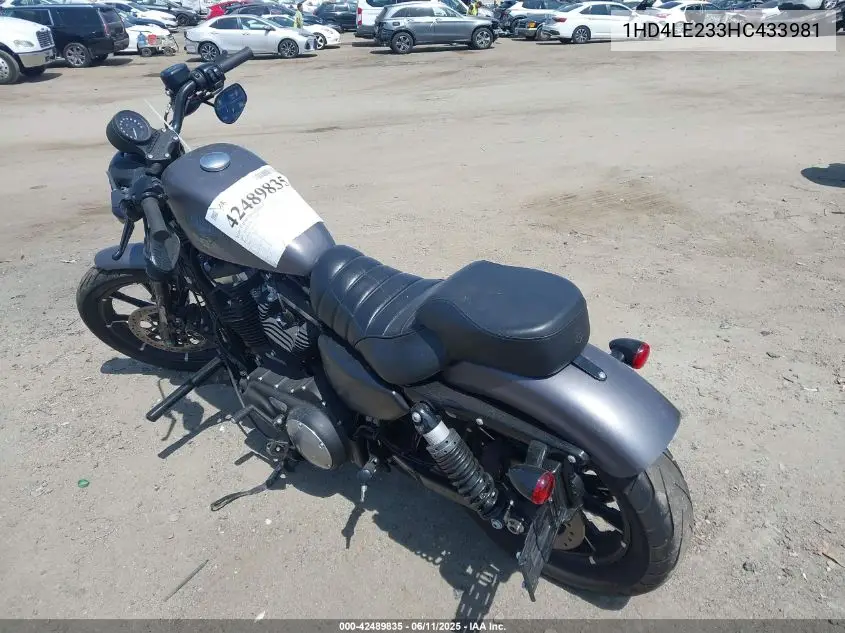 2017 Harley-Davidson Xl883 Iron 883 VIN: 1HD4LE233HC433981 Lot: 42489835