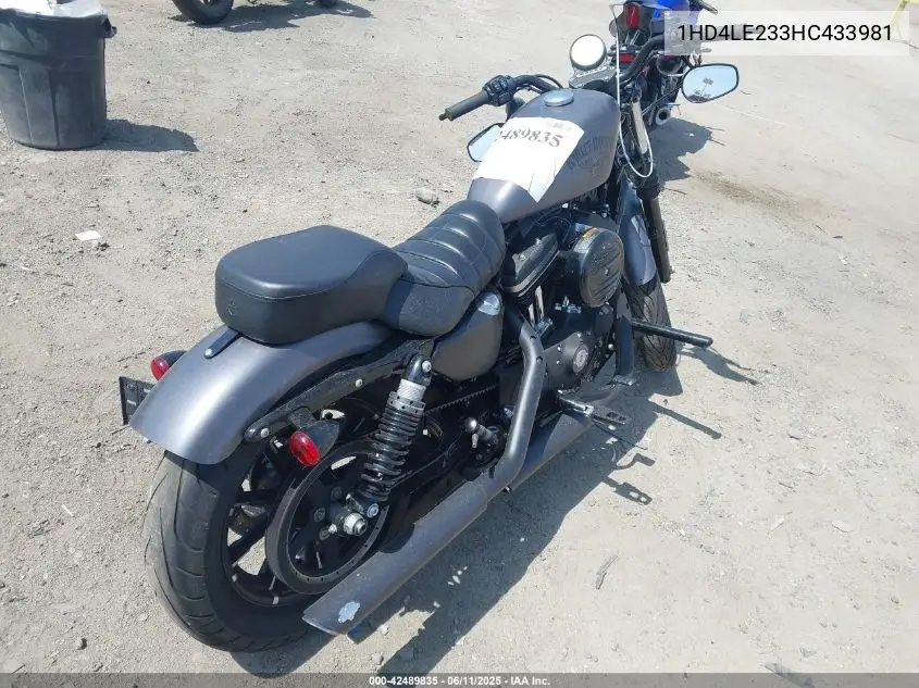 2017 Harley-Davidson Xl883 Iron 883 VIN: 1HD4LE233HC433981 Lot: 42489835