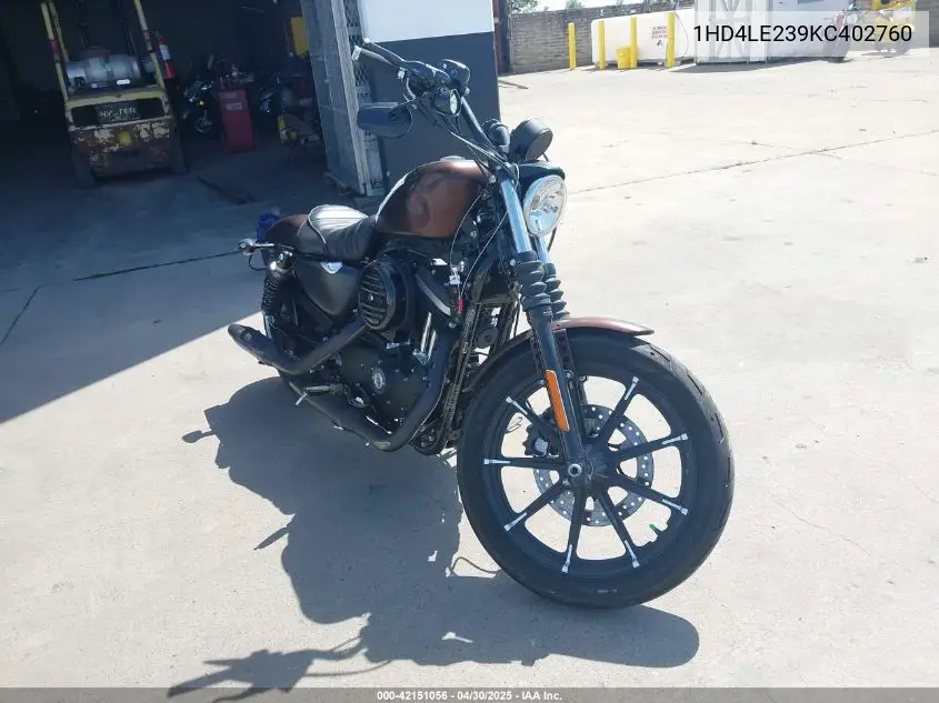 2019 Harley-Davidson Xl883 N VIN: 1HD4LE239KC402760 Lot: 42151056