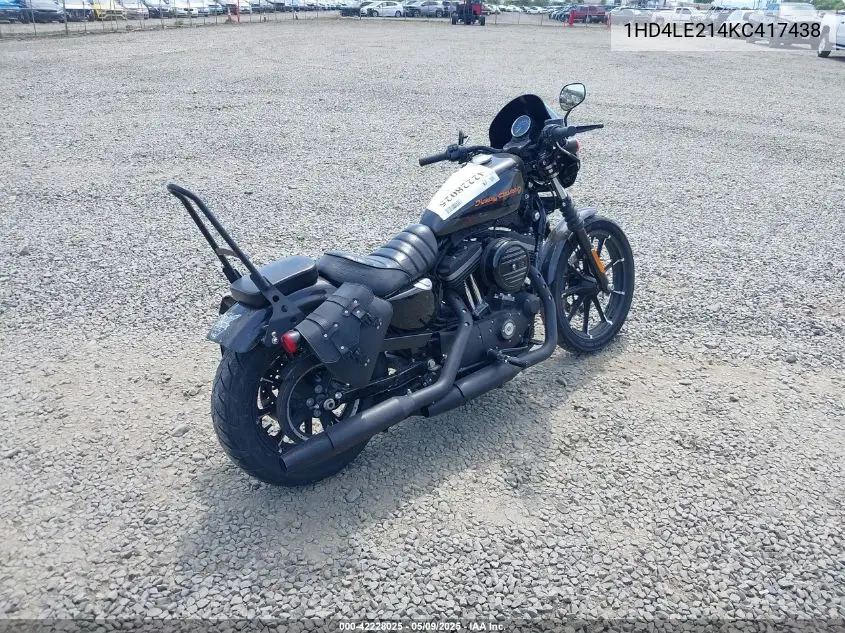 2019 Harley-Davidson Xl883 N VIN: 1HD4LE214KC417438 Lot: 42228025