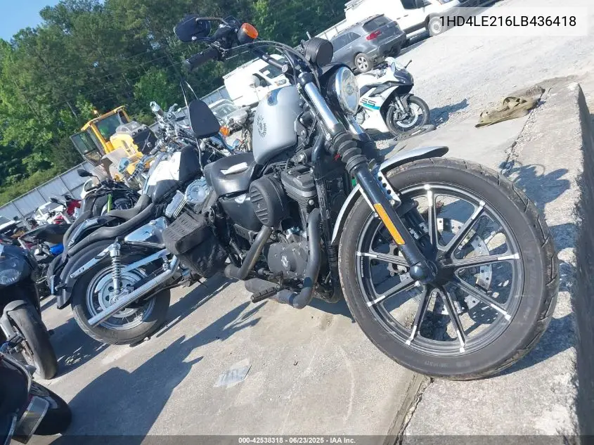 2020 Harley-Davidson Xl883 N VIN: 1HD4LE216LB436418 Lot: 42538318