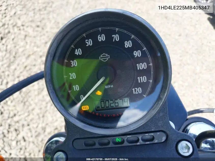 2021 Harley-Davidson Xl883 N VIN: 1HD4LE225MB405347 Lot: 42178759