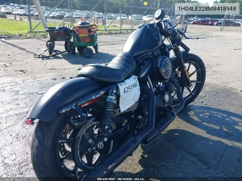 2021 Harley-Davidson Xl883 N VIN: 1HD4LE228MB418948 Lot: 42519067