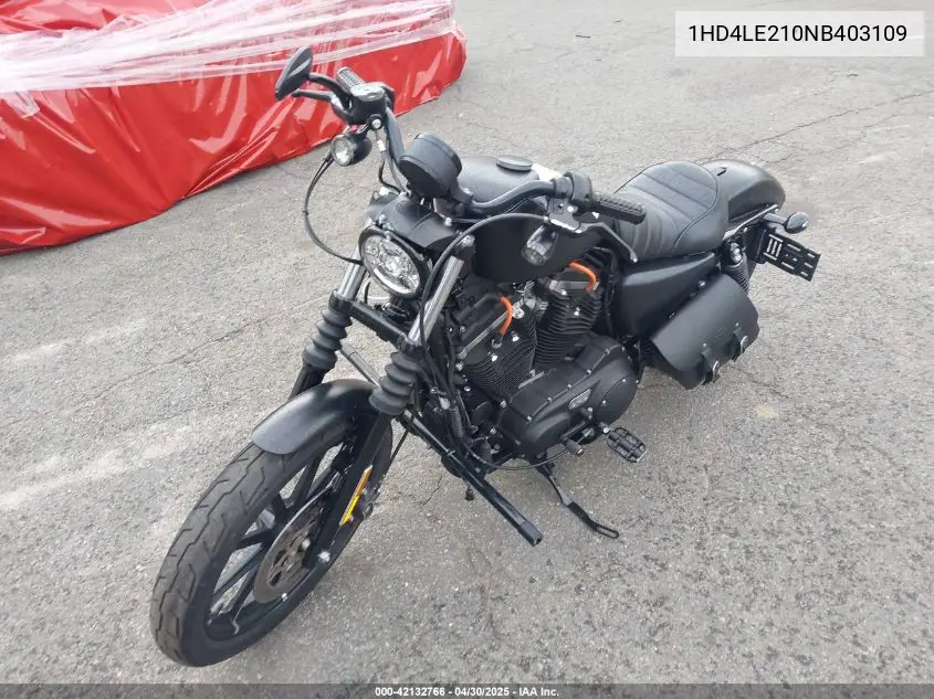 2022 Harley-Davidson Xl883 N VIN: 1HD4LE210NB403109 Lot: 42132766