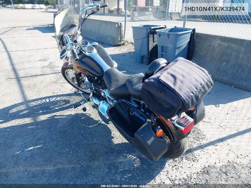 2007 Harley-Davidson Fxdl VIN: 1HD1GN41X7K339474 Lot: 42153401