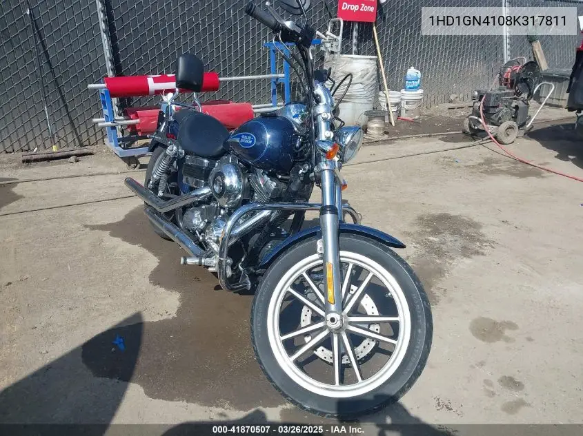 2008 Harley-Davidson Fxdl VIN: 1HD1GN4108K317811 Lot: 41870507