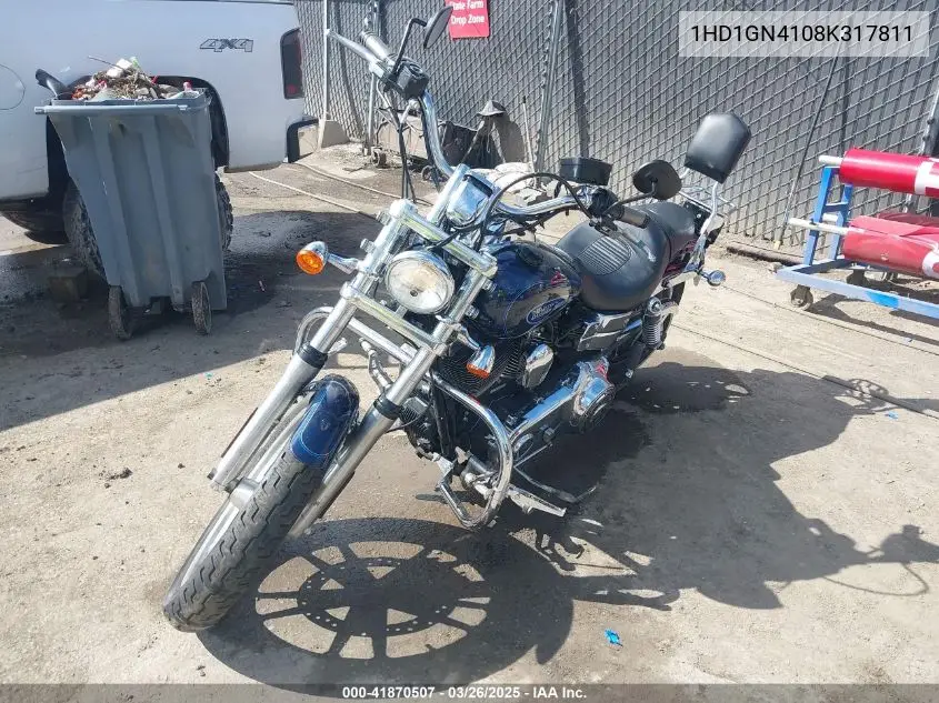 2008 Harley-Davidson Fxdl VIN: 1HD1GN4108K317811 Lot: 41870507