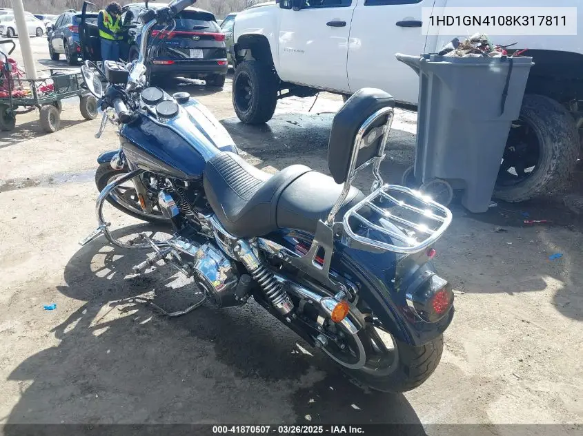2008 Harley-Davidson Fxdl VIN: 1HD1GN4108K317811 Lot: 41870507