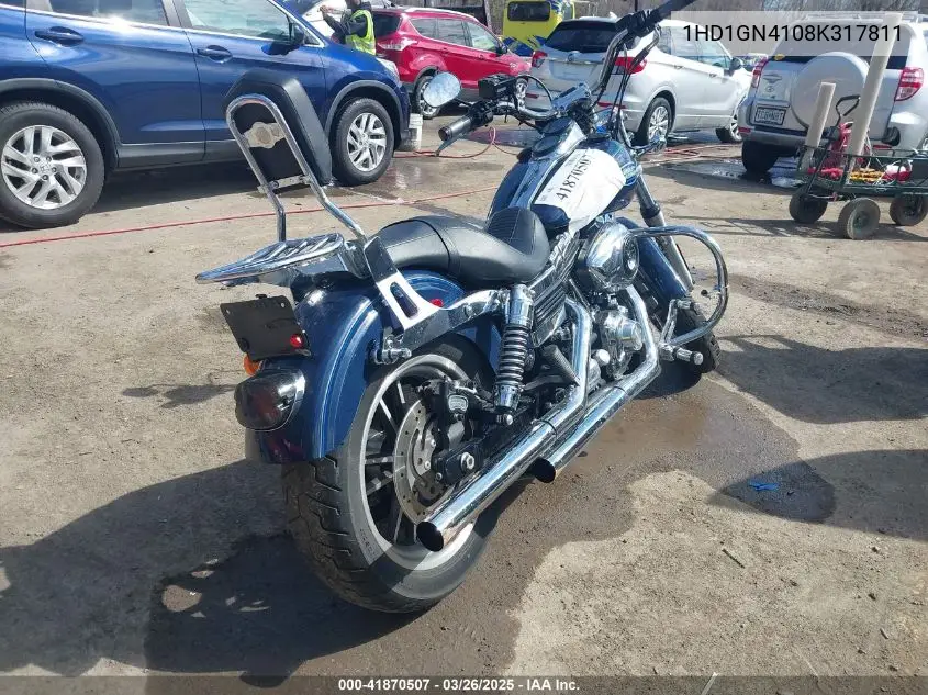 2008 Harley-Davidson Fxdl VIN: 1HD1GN4108K317811 Lot: 41870507