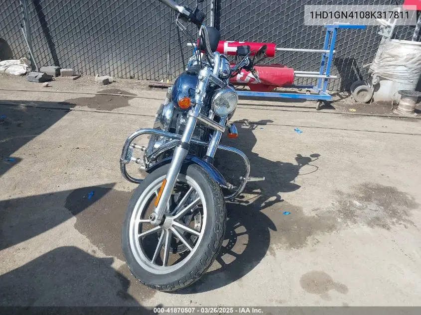 2008 Harley-Davidson Fxdl VIN: 1HD1GN4108K317811 Lot: 41870507