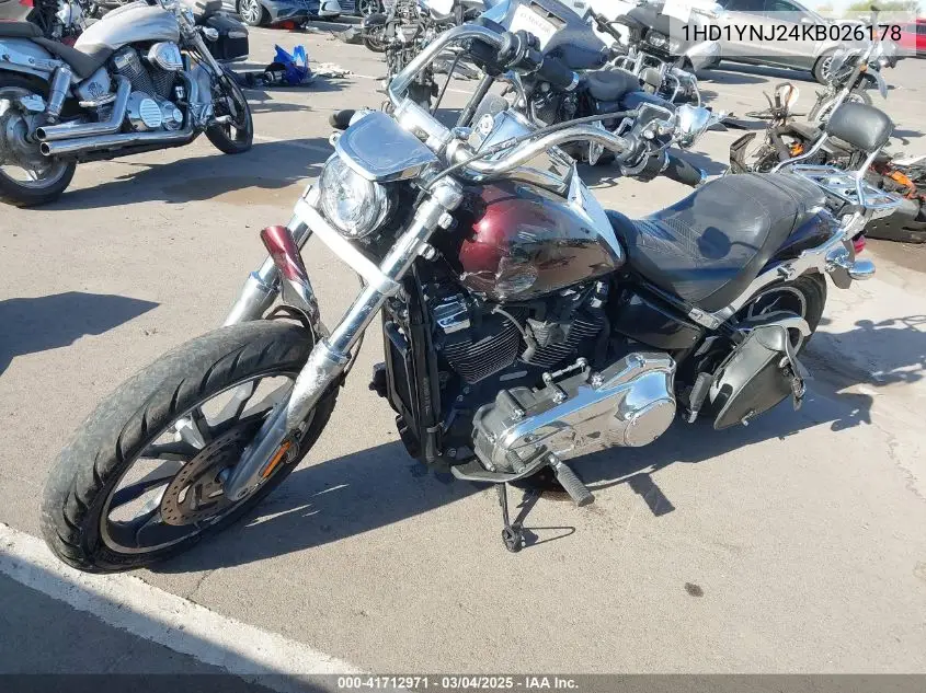 2019 Harley-Davidson Fxlr VIN: 1HD1YNJ24KB026178 Lot: 41712971
