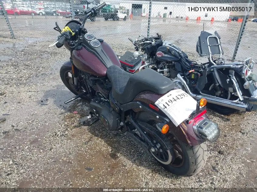 2021 Harley-Davidson Fxlrs VIN: 1HD1YWK15MB035017 Lot: 41944293