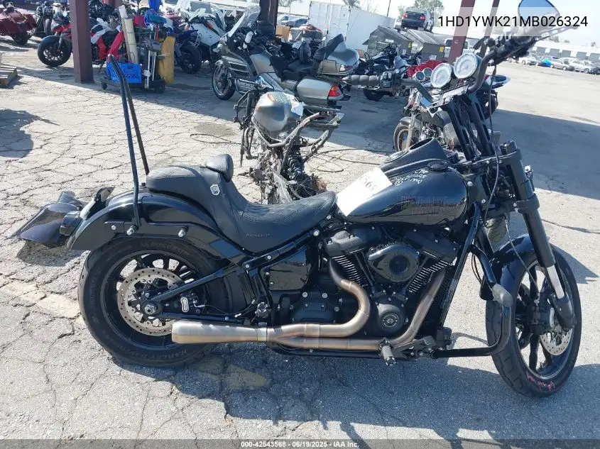 2021 Harley-Davidson Fxlrs VIN: 1HD1YWK21MB026324 Lot: 42543568