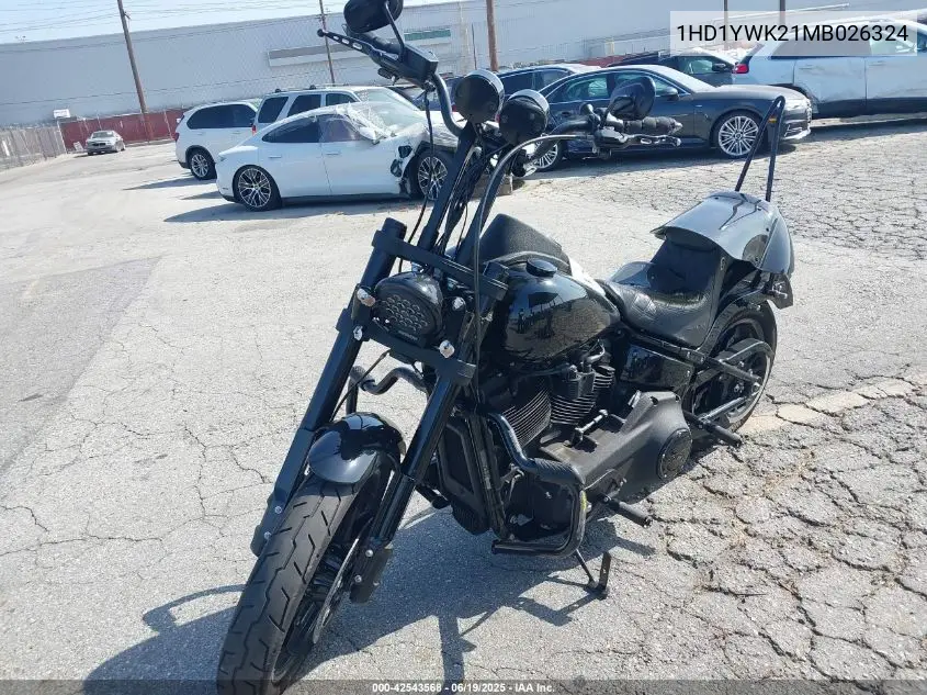 2021 Harley-Davidson Fxlrs VIN: 1HD1YWK21MB026324 Lot: 42543568