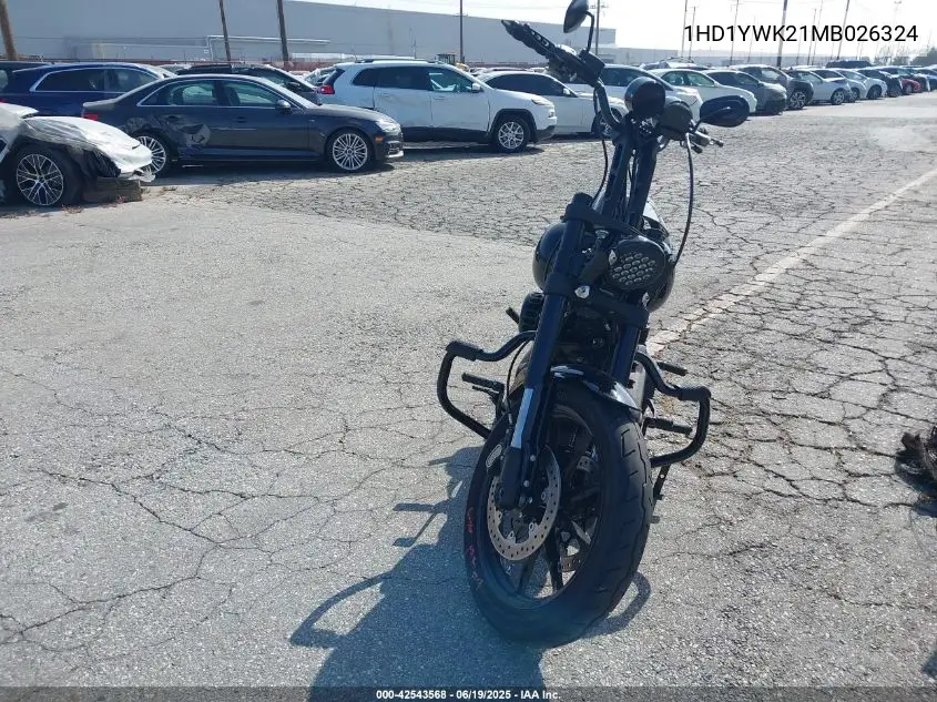 2021 Harley-Davidson Fxlrs VIN: 1HD1YWK21MB026324 Lot: 42543568