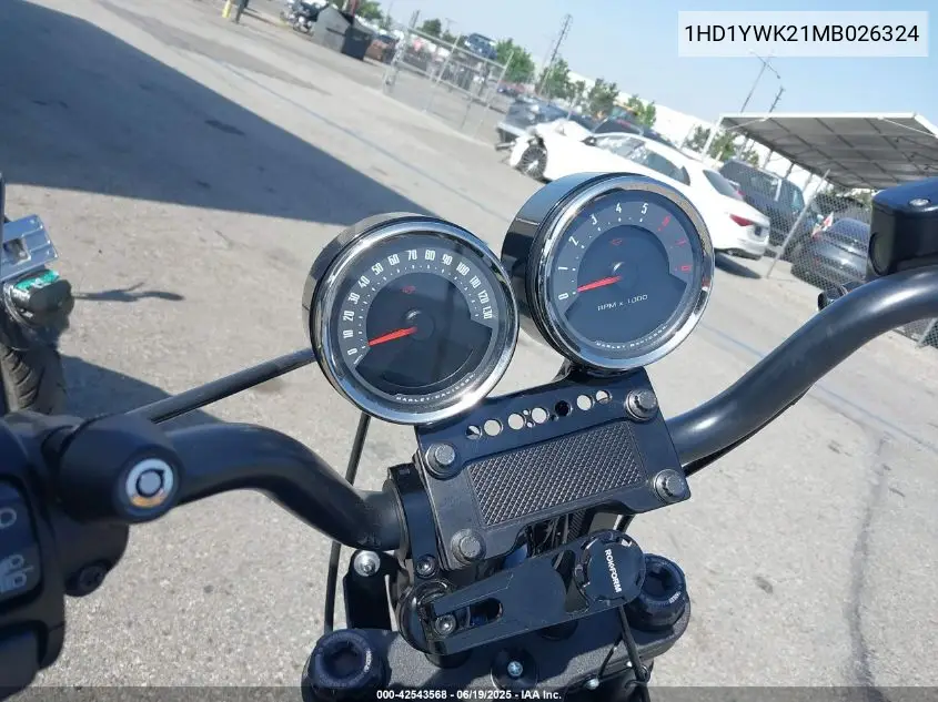 2021 Harley-Davidson Fxlrs VIN: 1HD1YWK21MB026324 Lot: 42543568