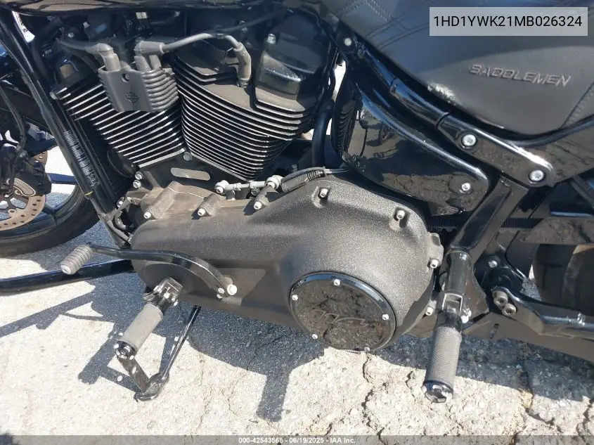 2021 Harley-Davidson Fxlrs VIN: 1HD1YWK21MB026324 Lot: 42543568