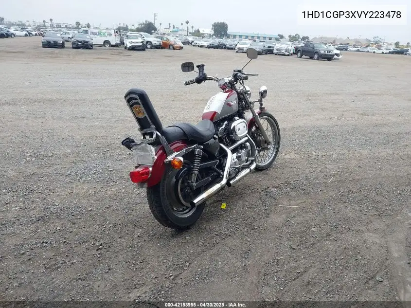1997 Harley-Davidson Xl1200 C VIN: 1HD1CGP3XVY223478 Lot: 42153955
