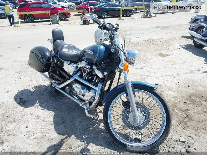 1998 Harley-Davidson Xl1200 C VIN: 1HD1CGP11WY219335 Lot: 41958936