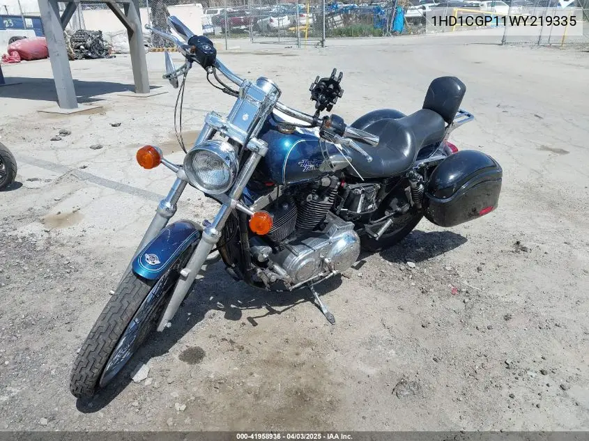 1998 Harley-Davidson Xl1200 C VIN: 1HD1CGP11WY219335 Lot: 41958936