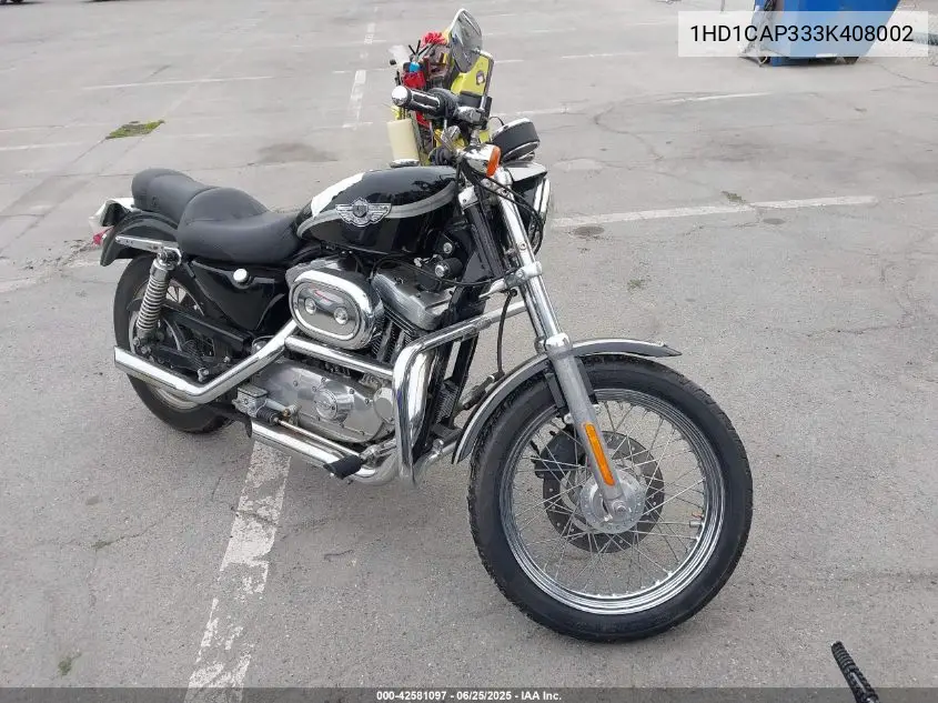 2003 Harley-Davidson Xl1200 VIN: 1HD1CAP333K408002 Lot: 42581097