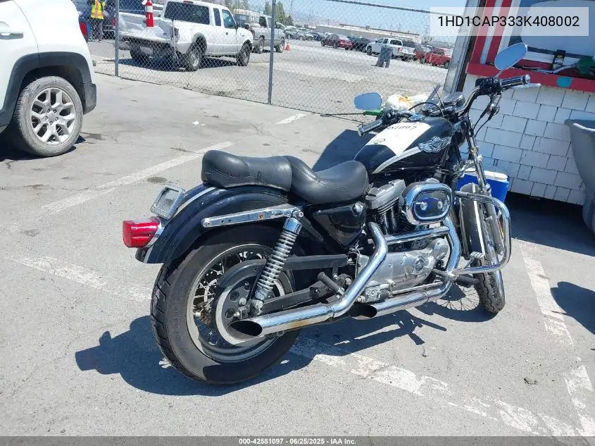 2003 Harley-Davidson Xl1200 VIN: 1HD1CAP333K408002 Lot: 42581097