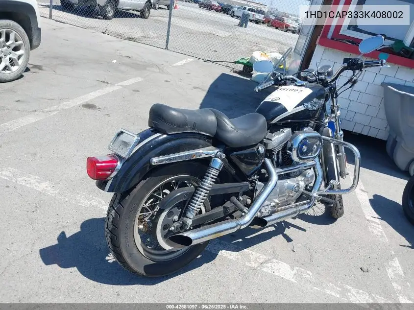 2003 Harley-Davidson Xl1200 VIN: 1HD1CAP333K408002 Lot: 42581097
