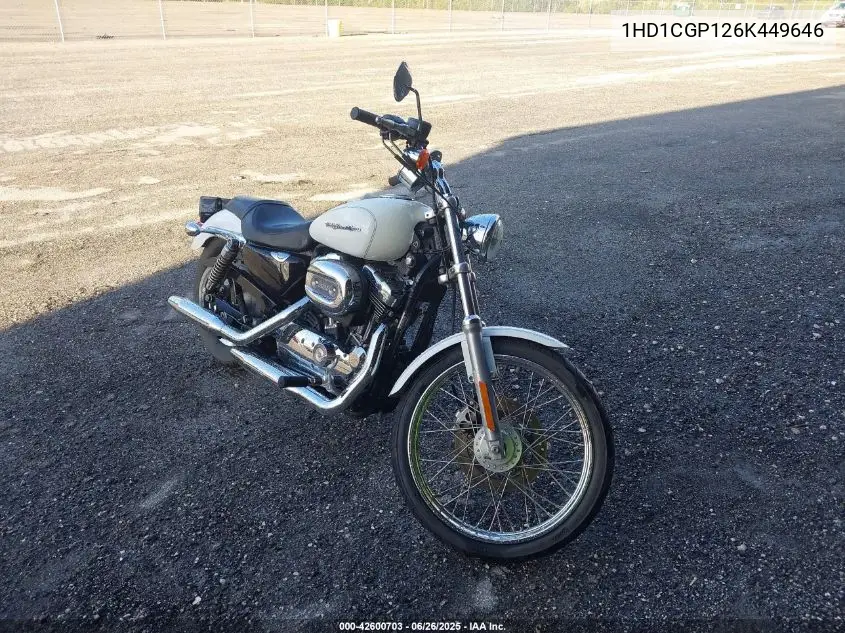 2006 Harley-Davidson Xl1200 C VIN: 1HD1CGP126K449646 Lot: 42600703
