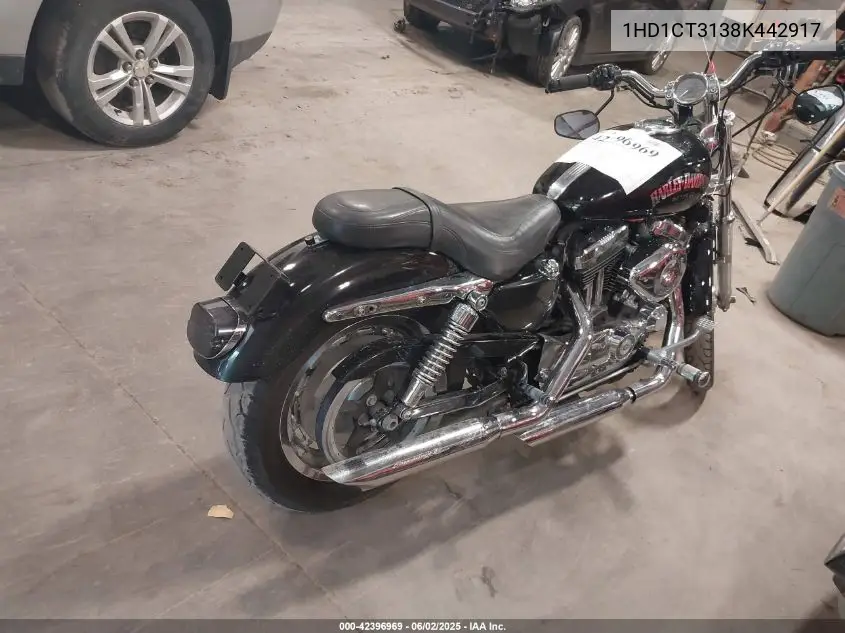 2008 Harley-Davidson Xl1200 C VIN: 1HD1CT3138K442917 Lot: 42396969
