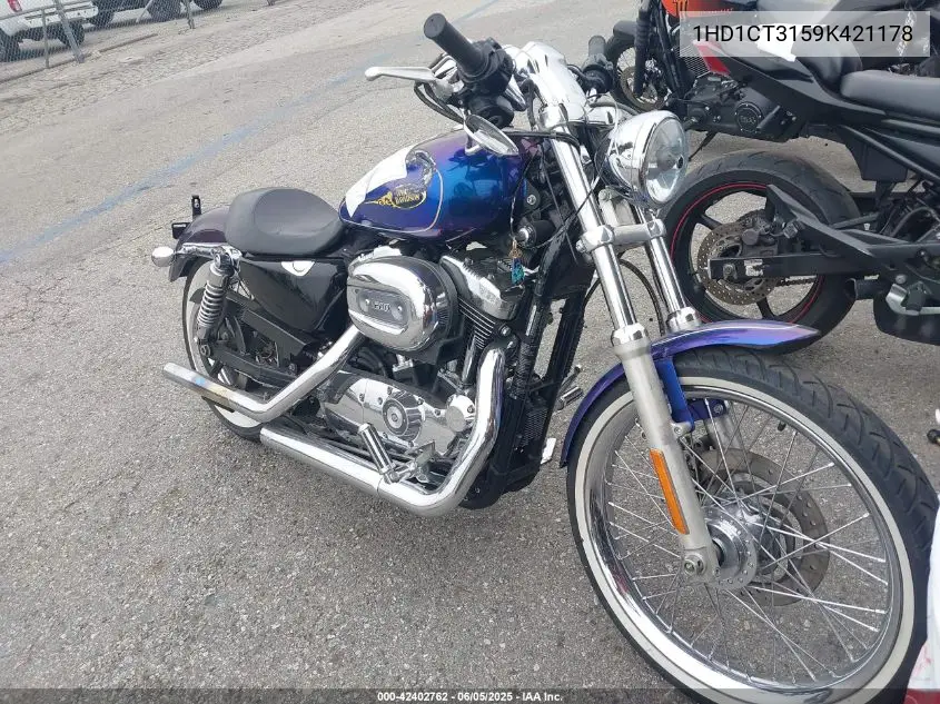 2009 Harley-Davidson Xl1200 C VIN: 1HD1CT3159K421178 Lot: 42402762