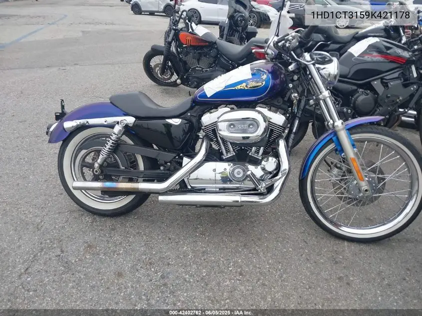 2009 Harley-Davidson Xl1200 C VIN: 1HD1CT3159K421178 Lot: 42402762