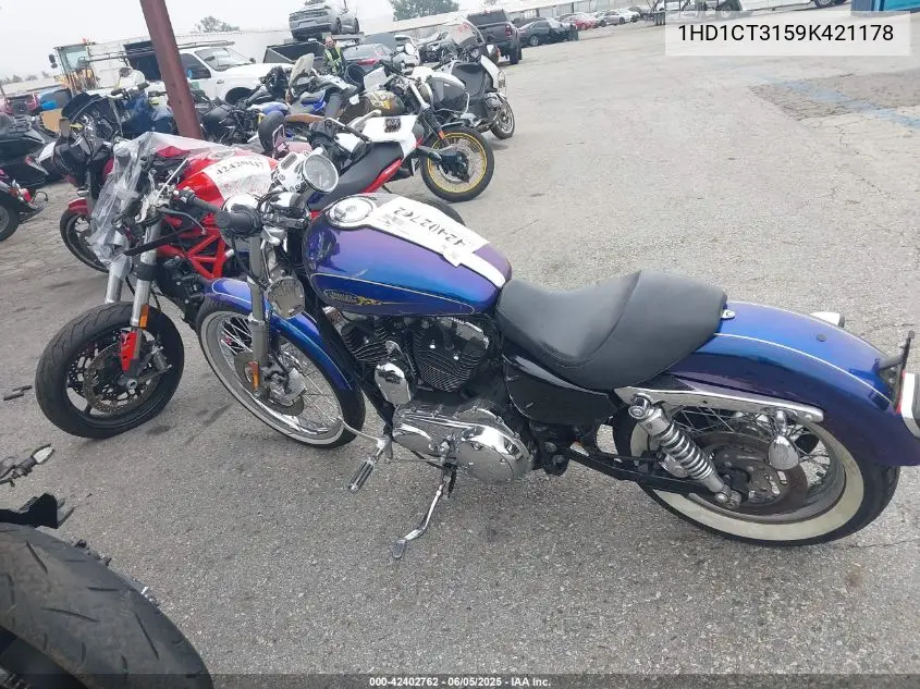 2009 Harley-Davidson Xl1200 C VIN: 1HD1CT3159K421178 Lot: 42402762