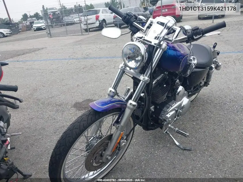 2009 Harley-Davidson Xl1200 C VIN: 1HD1CT3159K421178 Lot: 42402762