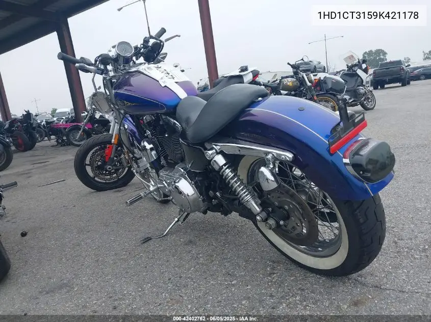 2009 Harley-Davidson Xl1200 C VIN: 1HD1CT3159K421178 Lot: 42402762