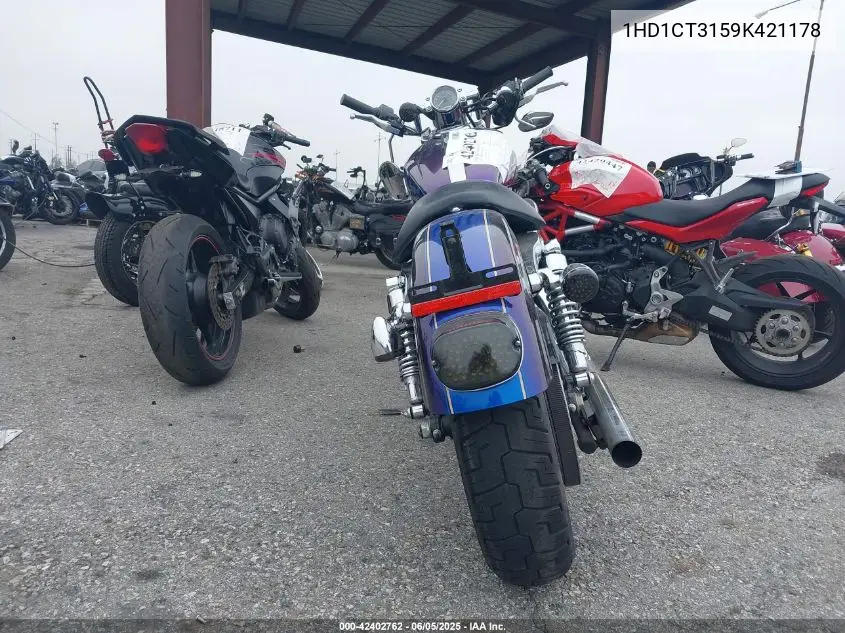 2009 Harley-Davidson Xl1200 C VIN: 1HD1CT3159K421178 Lot: 42402762