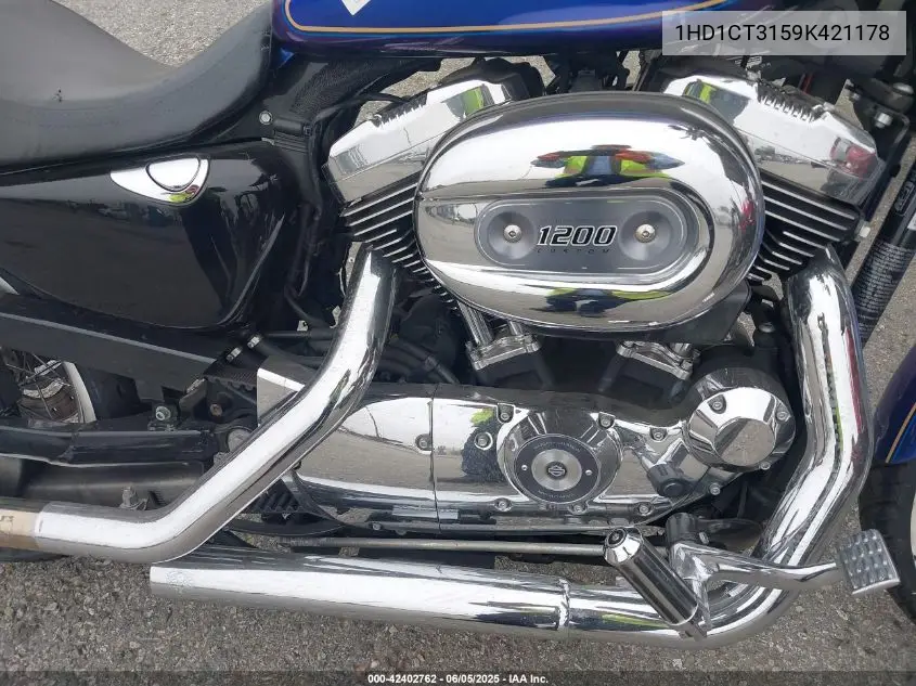 2009 Harley-Davidson Xl1200 C VIN: 1HD1CT3159K421178 Lot: 42402762
