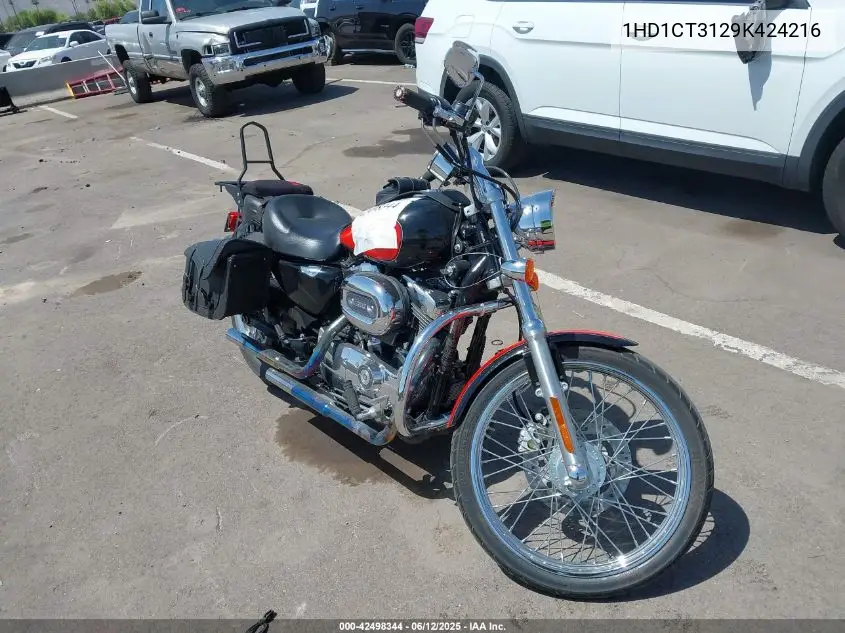 2009 Harley-Davidson Xl1200 C VIN: 1HD1CT3129K424216 Lot: 42498344