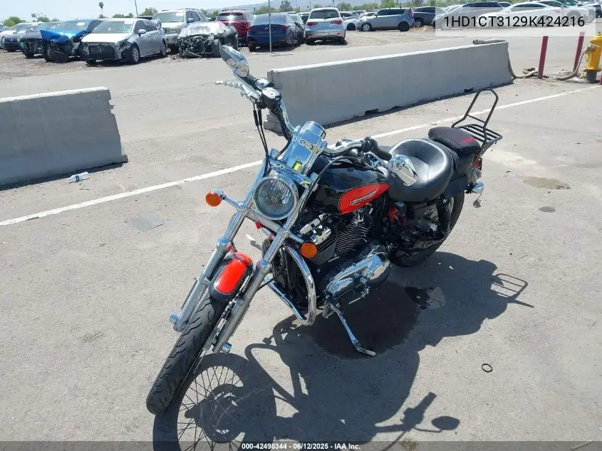 2009 Harley-Davidson Xl1200 C VIN: 1HD1CT3129K424216 Lot: 42498344
