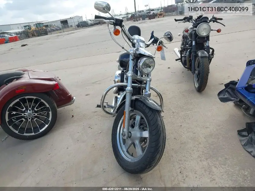 2012 Harley-Davidson Xl1200 C VIN: 1HD1CT318CC408099 Lot: 42512211