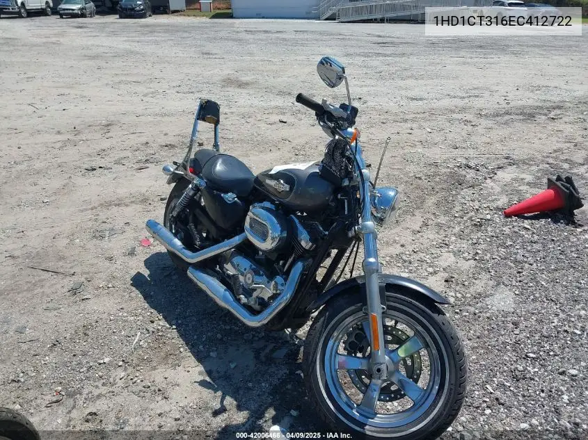 2014 Harley-Davidson Xl1200 C VIN: 1HD1CT316EC412722 Lot: 42006466