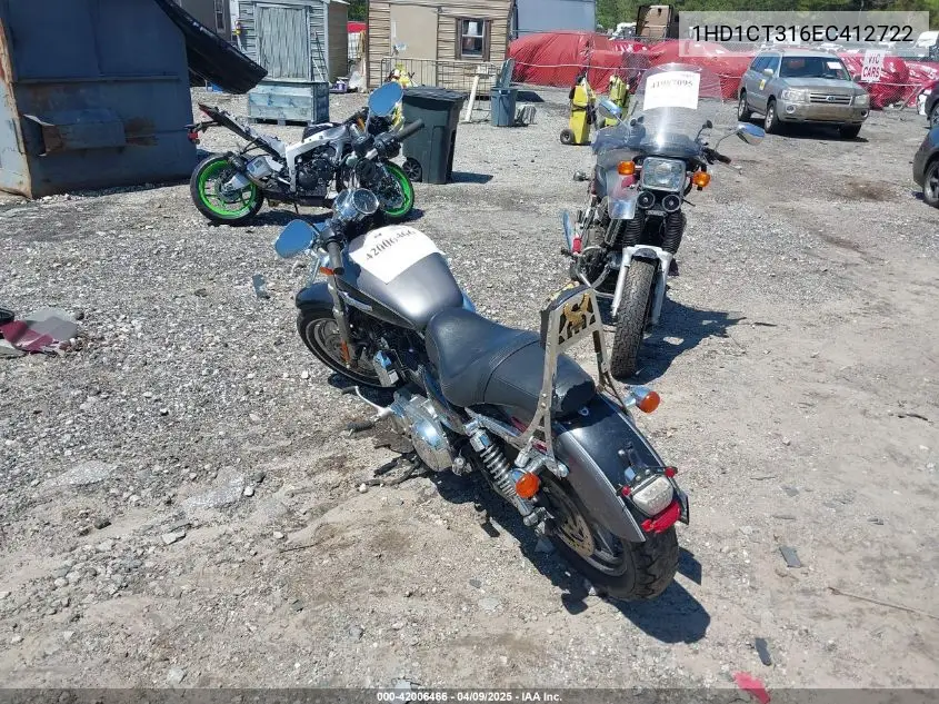 2014 Harley-Davidson Xl1200 C VIN: 1HD1CT316EC412722 Lot: 42006466