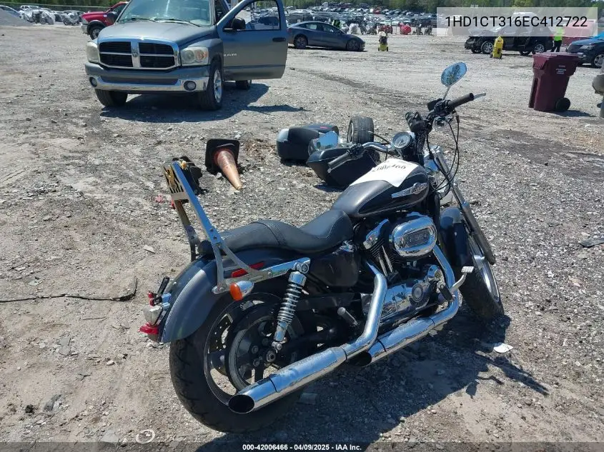2014 Harley-Davidson Xl1200 C VIN: 1HD1CT316EC412722 Lot: 42006466