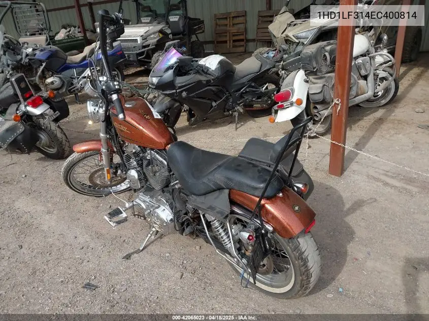 2014 Harley-Davidson Xl1200 V VIN: 1HD1LF314EC400814 Lot: 42065023