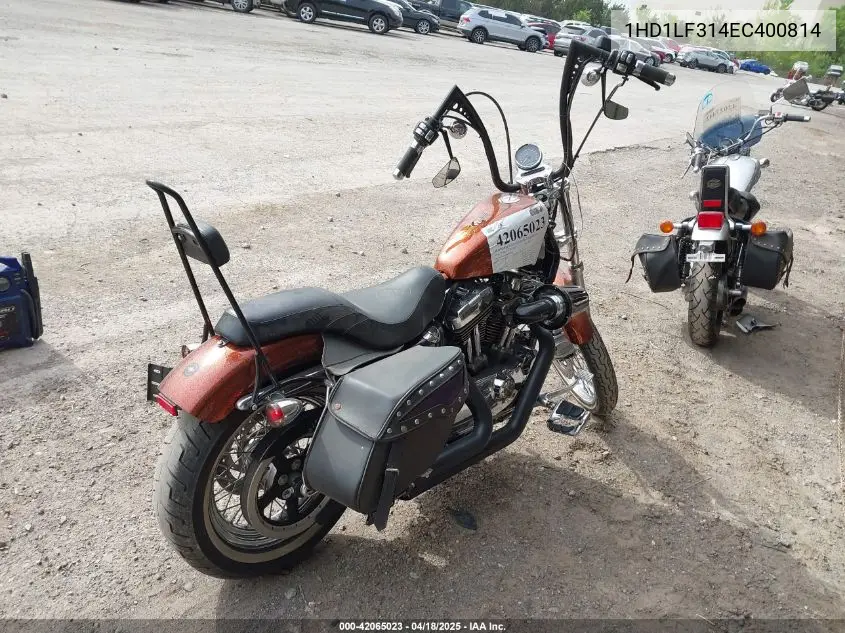 2014 Harley-Davidson Xl1200 V VIN: 1HD1LF314EC400814 Lot: 42065023