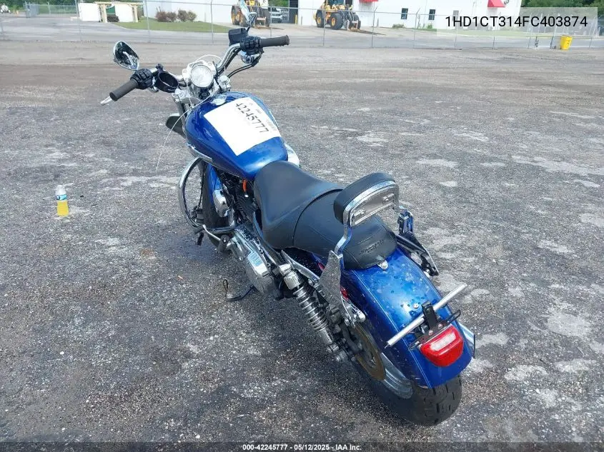 2015 Harley-Davidson Xl1200 C VIN: 1HD1CT314FC403874 Lot: 42245777