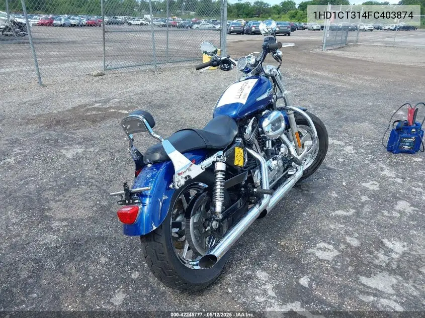 2015 Harley-Davidson Xl1200 C VIN: 1HD1CT314FC403874 Lot: 42245777