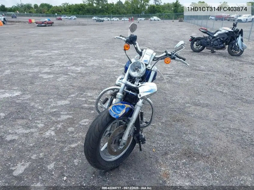 2015 Harley-Davidson Xl1200 C VIN: 1HD1CT314FC403874 Lot: 42245777