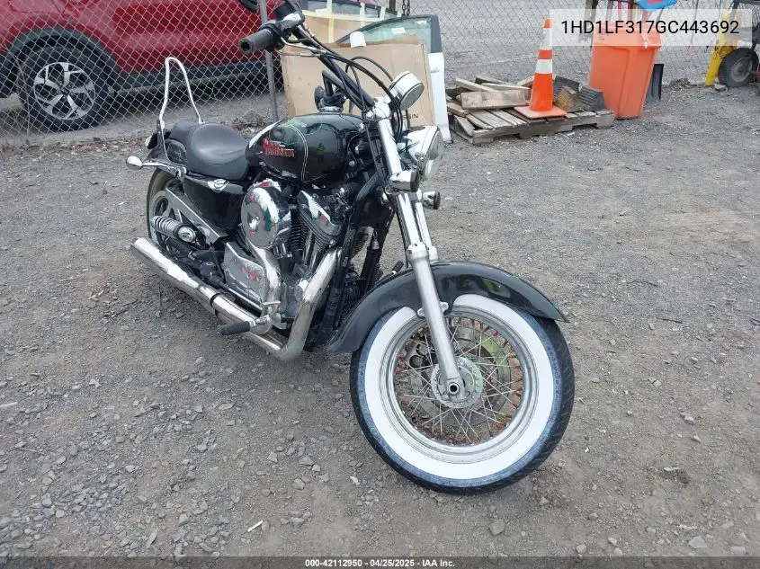 2016 Harley-Davidson Xl1200 V VIN: 1HD1LF317GC443692 Lot: 42112950
